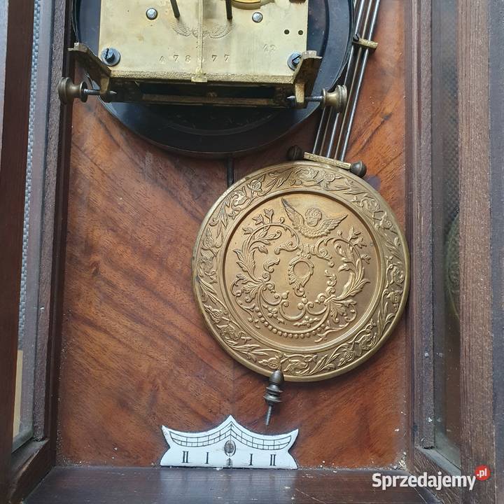 Sprawny zegar wiszący Kienzle na pełnej płycie Wrocław