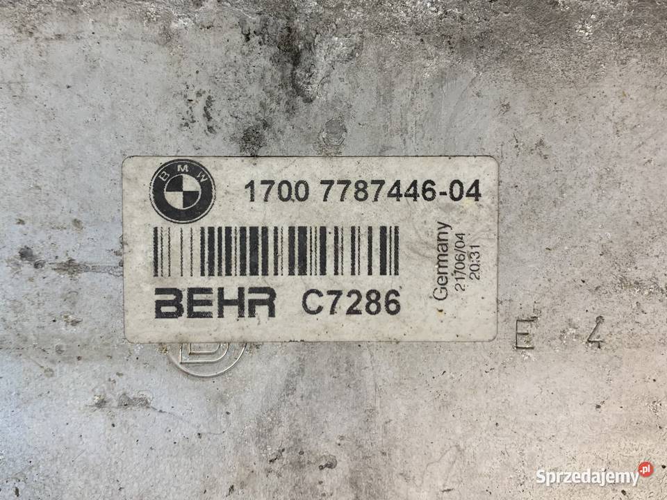 Intercooler chłodnica powietrza 7787446 bmw 5 Szczecin