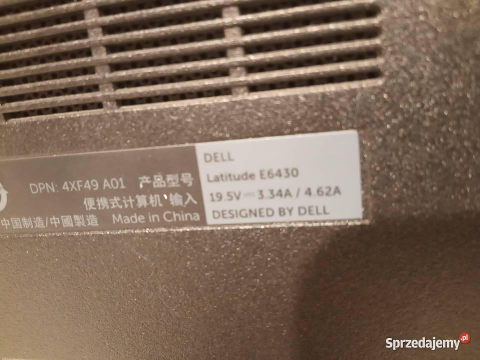 DELL LATITUDE E6430 80GB HDD Bez Pamięci nie