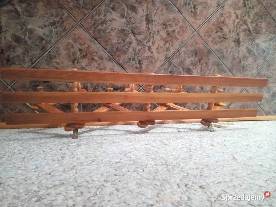 Wieszak drewniany z półką 7 uchwytów Pyrzyce sprzedam