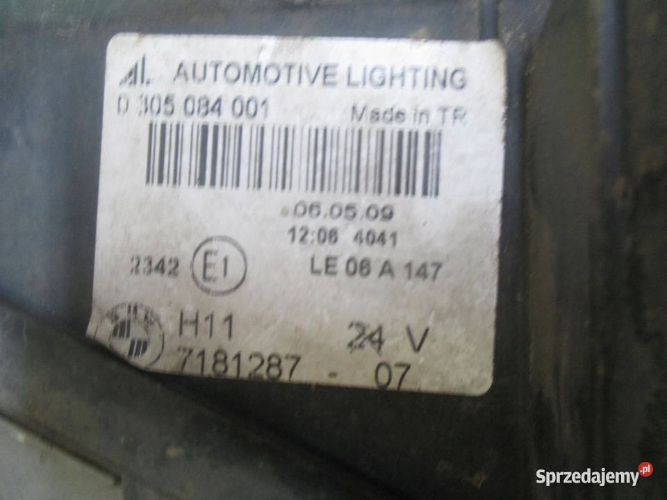 BMW E81 E87 LIFT 09r halogen lewy 7181287 osobowe