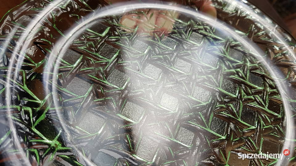 Talerz Kratka Plecionka 3 Ząbkowice kolorowe Dąbrowa Górnicza sprzedam