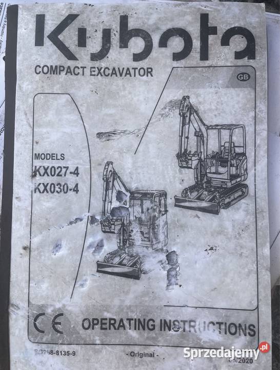 Instrukcja obsługi KUBOTA koparka kompaktowa małopolskie Chełmiec