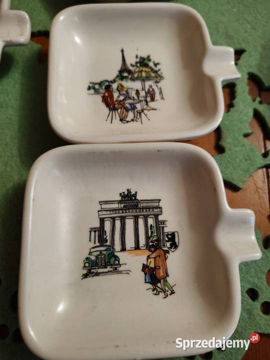Popielniczki Vintage ręcznie malowane Legnica