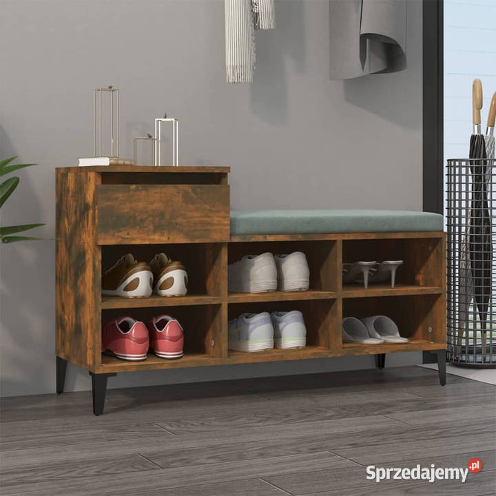 Półka na buty przydymiony dąb 102x36x60 WM821217 Warszawa
