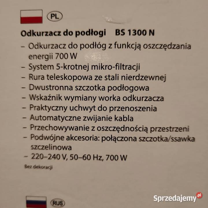 Odkurzacz Nowy Clatronic Podegrodzie sprzedam