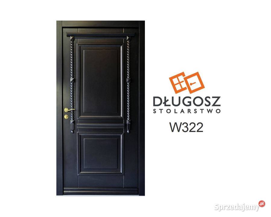 Drzwi DŁUGOSZ zewnętrzne retro RAL9005 czarne