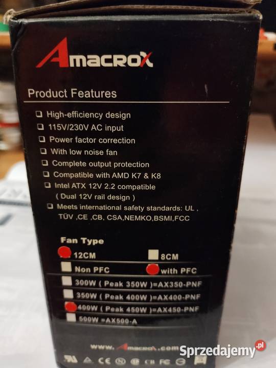 Zasilacz komputerowy 400W Poręba