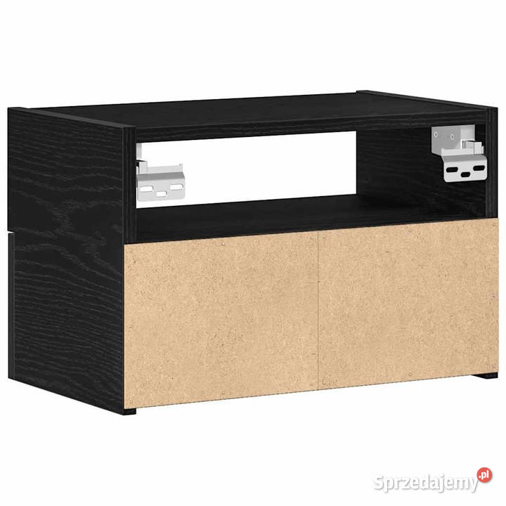 Wiszące szafki nocne 2 czarne 45x26x285 WM858599 Warszawa