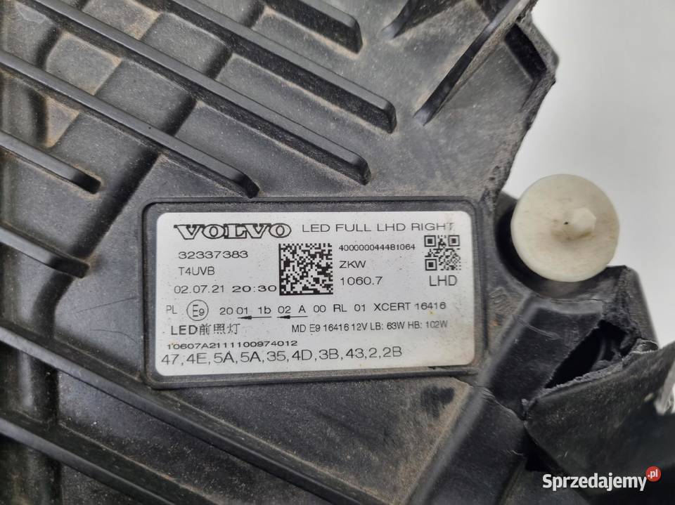 LAMPA PRAWA Volvo XC60 II FULL LED PRZEDNIA Rudka sprzedam