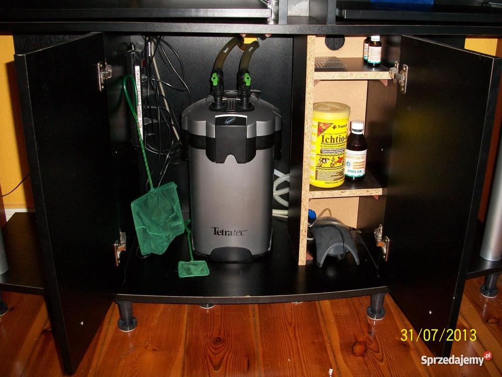 Akwarium 375l pełne wyposarzenie szafkabiurko Akcesoria dla zwierząt