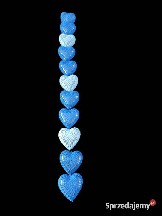 Serca szydełkowe na choinke podkarpackie Ropczyce