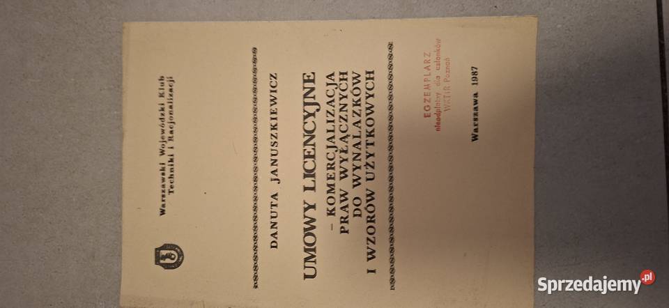 1 wydanie 1987 niski nakład umowy licencyjne PRL Łęczyca