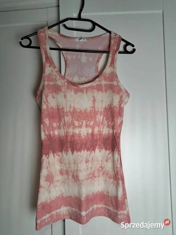 Top tiedye Ardene Basic rozmiar S różowy Trąbki Wielkie