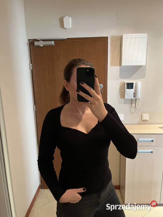 Sweter czarny hm M wiskoza Warszawa