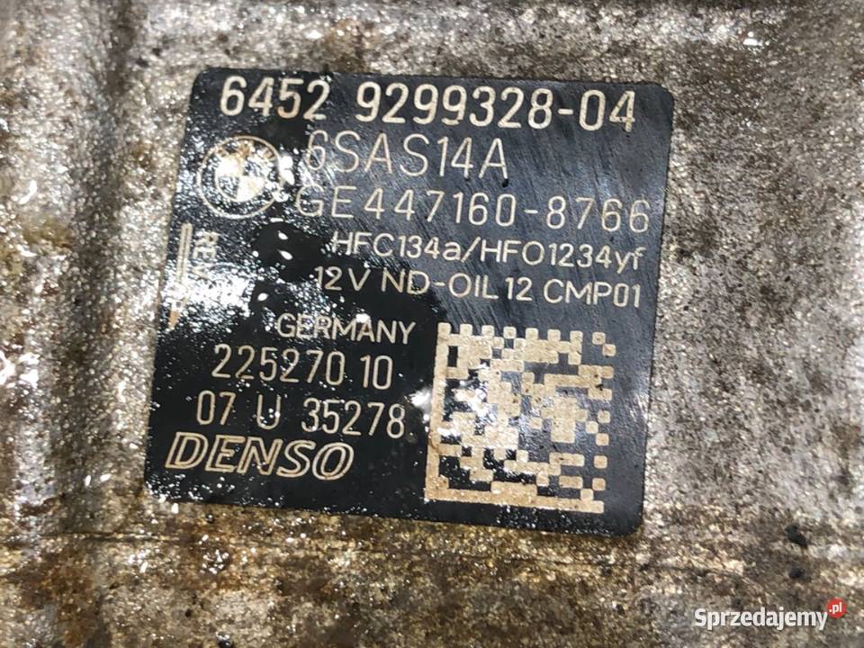SPRĘŻARKA KLIMATYZACJI BMW F34 9299328 20 184 Kompresory klimatyzacji