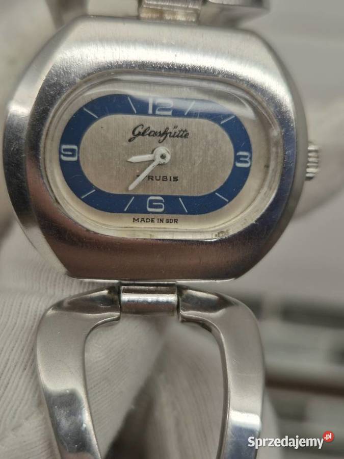 Retro vintage damski zegarek mechanicznyGlashtte