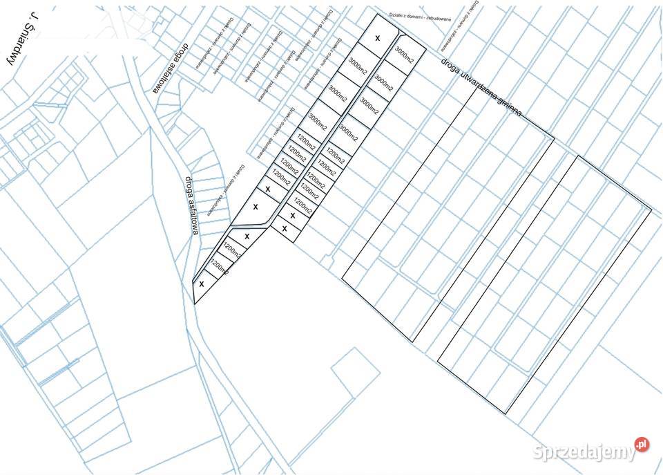 DZIAŁKI REKREACYJNE sprzedaż 3000 m jŚNIARDWY Sprzedaż