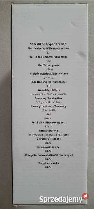 FOREVER Sonicwave przenośny głośnik LED warmińsko-mazurskie Ełk