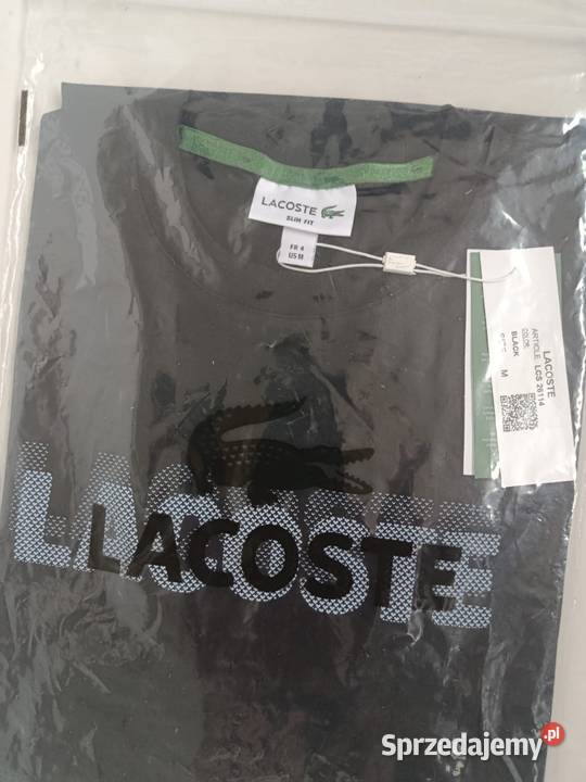 Tshirt męski Lacoste UltraDRY czarny M nowy Białystok