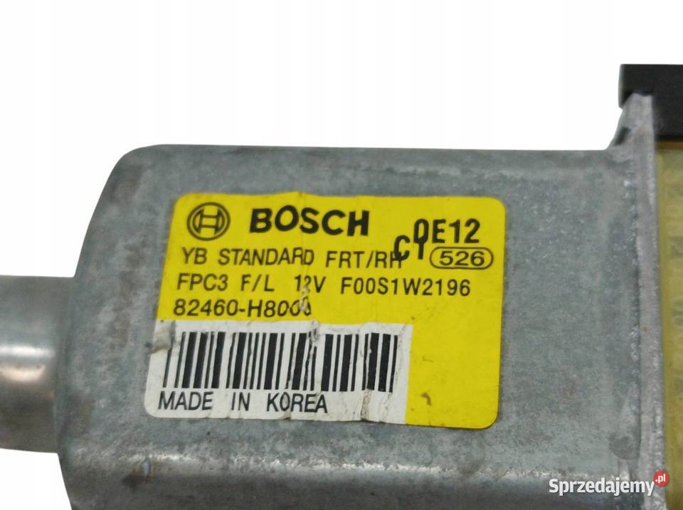 MECHANIZM SZYBY PRAWY PRZÓD 82460H8000 Kia Wyposażenie wnętrza