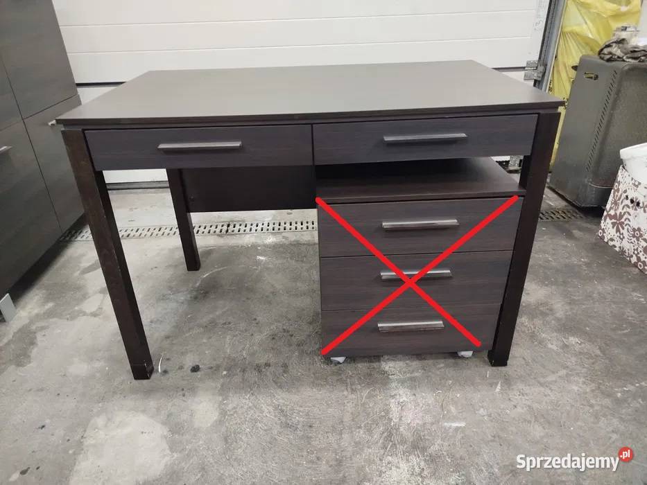 Biurko BRW wenge z szufladami 110x65 Złotniki Kujawskie sprzedam