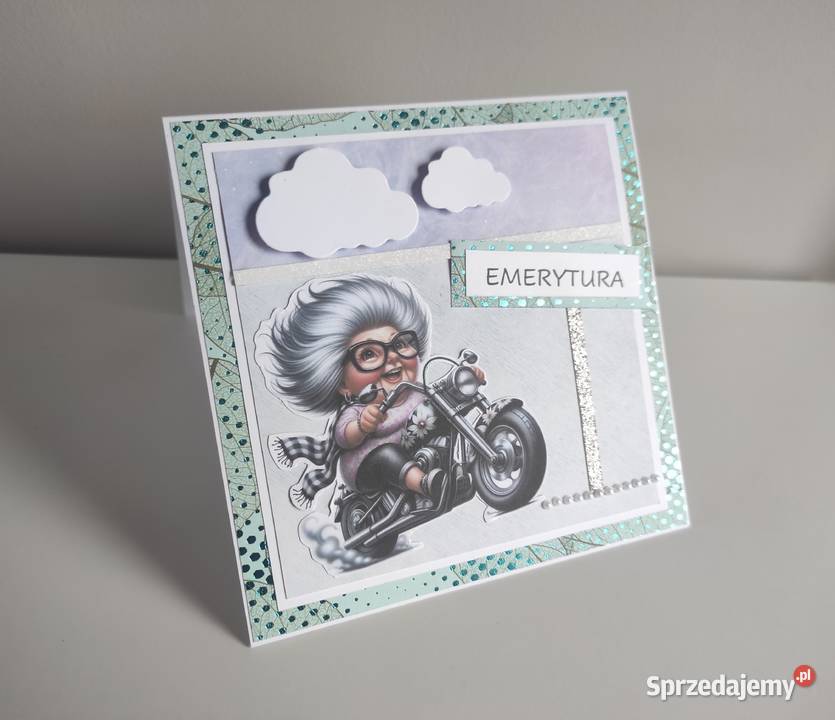 Kartka ręcznie robiona z okazji odejścia na Łódź