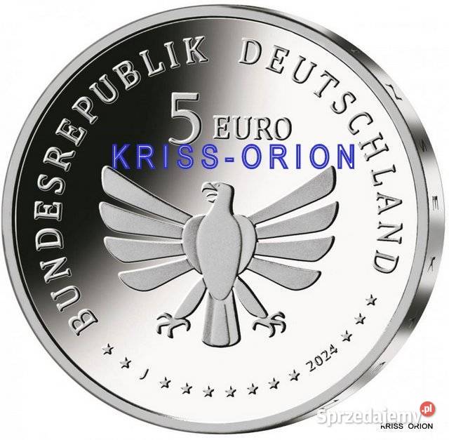 5 Euro Niemcy 2024r J Trzmiel Kamienny kolor