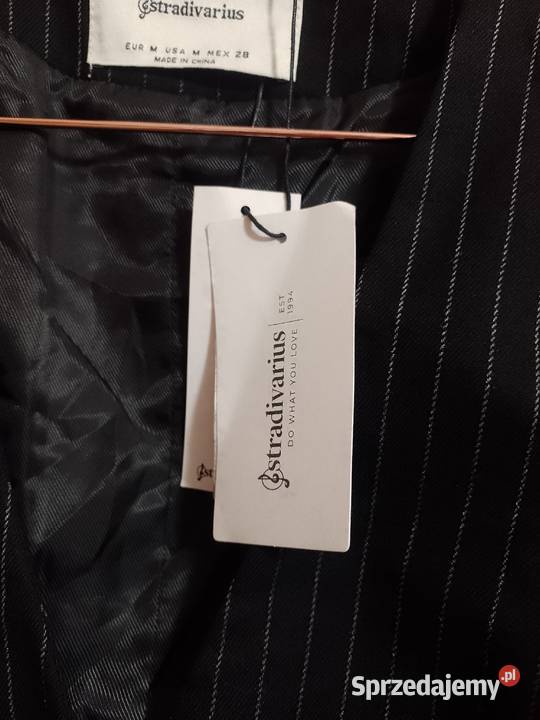 38M Stradivarius Czarna Kamizelka garniturowa z Kraków