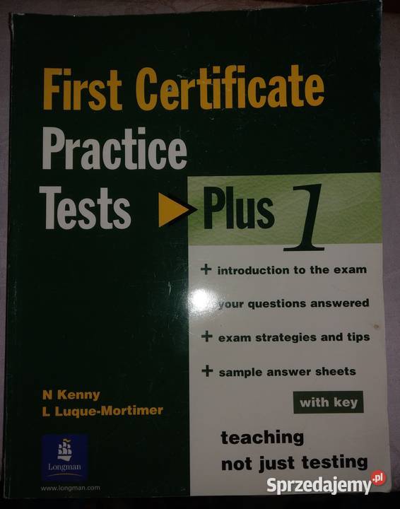 First Certificate Practice Tests Plus 1 (with key) wysyłka