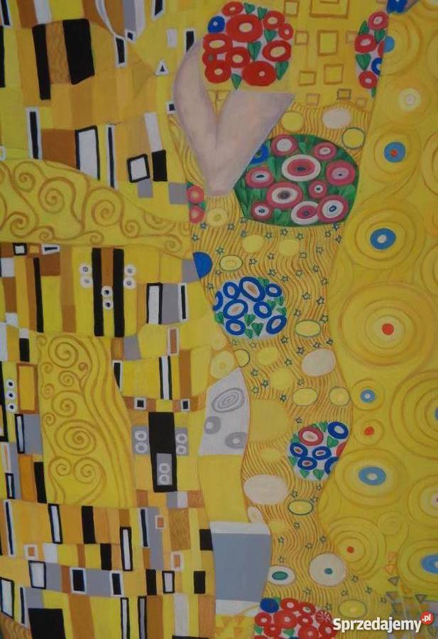 Obraz olejny Pocałunek G Klimt 120x100 duży Katowice sprzedam