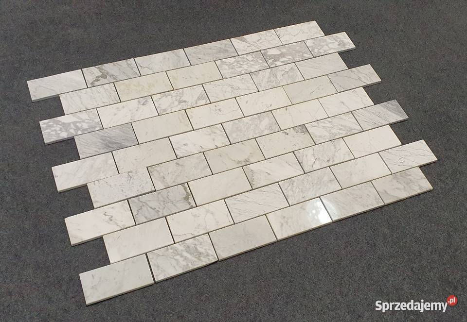 Mozaika Marmurowa Bianco Carrara Bricks dolnośląskie Bielawa