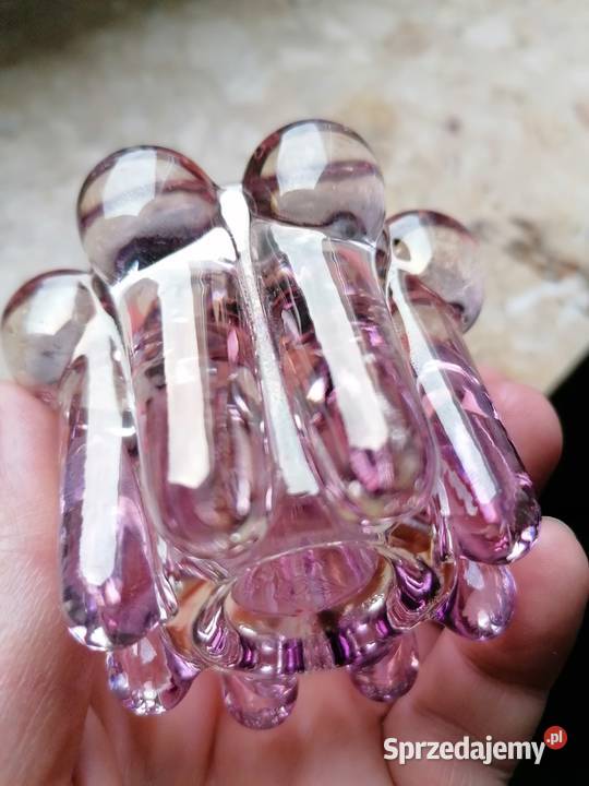 Świecznik vintage że szkła kryształowego Mielec sprzedam