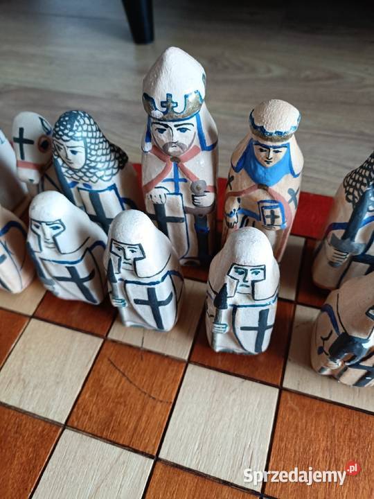Stare porcelanowe szachy PRL DDR Wrocław