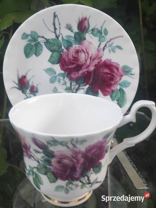 Royal Kent Kirk ham Roses filiżanka i spodek do Pabianice