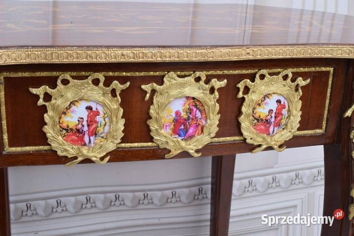 Barokowy Stolik Stół Medaliony Porcelanowe Donice ogrodowe Kraków