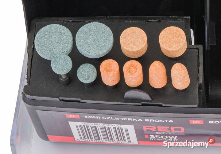 Mini SZLIFIERKA TRZPIENIOWA Prosta Zestaw 300 el
