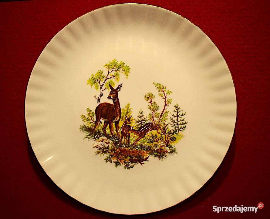 Duże talerze z motywem myśliwskim Retsch Co Porcelana i szkło kujawsko-pomorskie