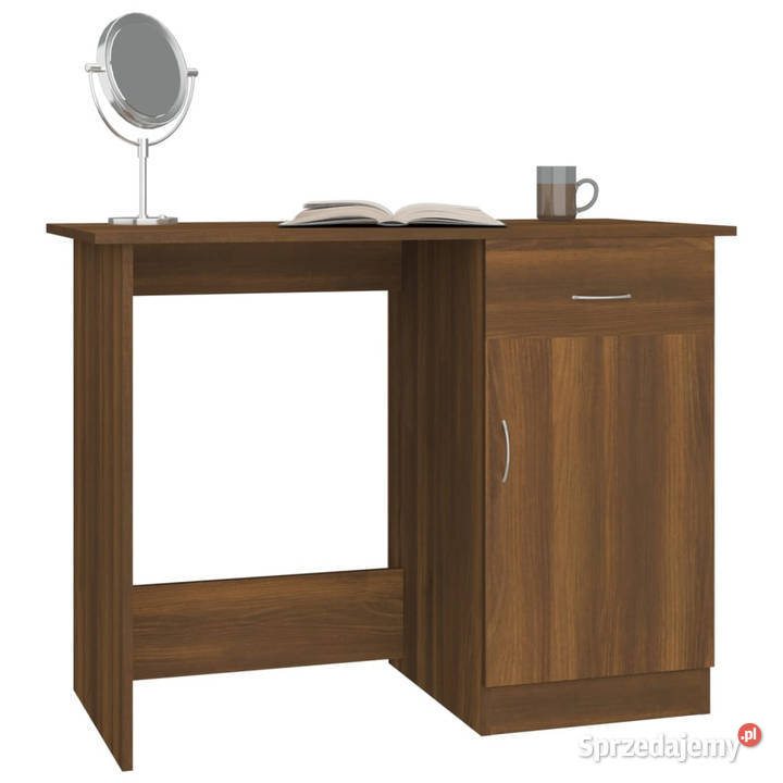 Biurko brązowy dąb 100x50x76 materiał Warszawa