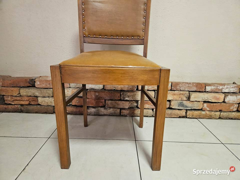 KRZESŁO fotel DREWNO Z OBICIEM stylowe piękne Pszczyna
