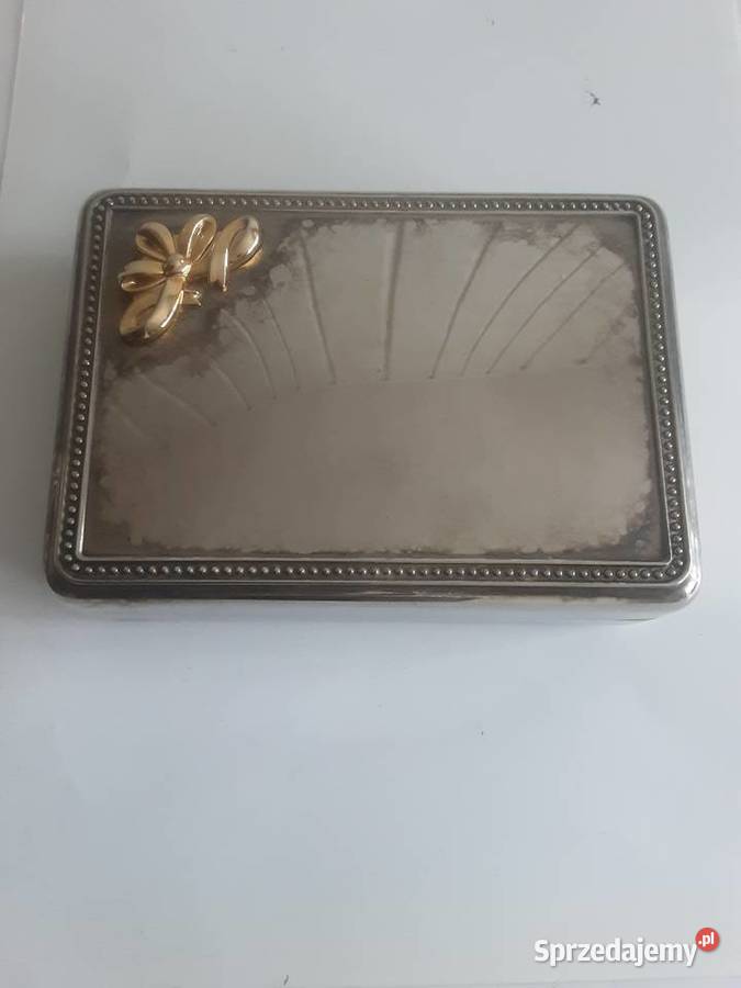 METALOWA OZDOBNA SZKATUŁKA NA BIŻUTERIĘ