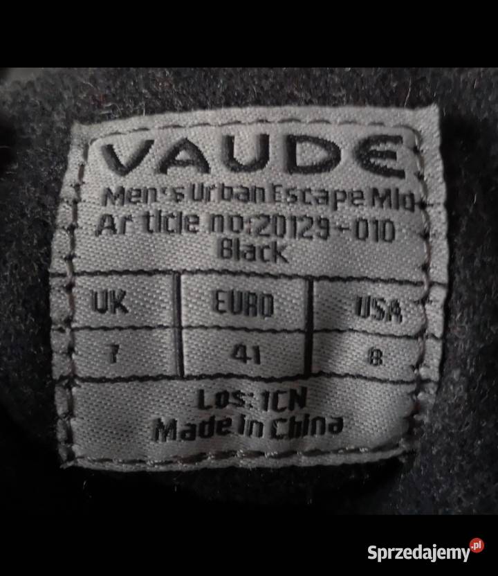 Buty Vaude Urban Escape Mid unisex rozmiar 41 czarny Katowice