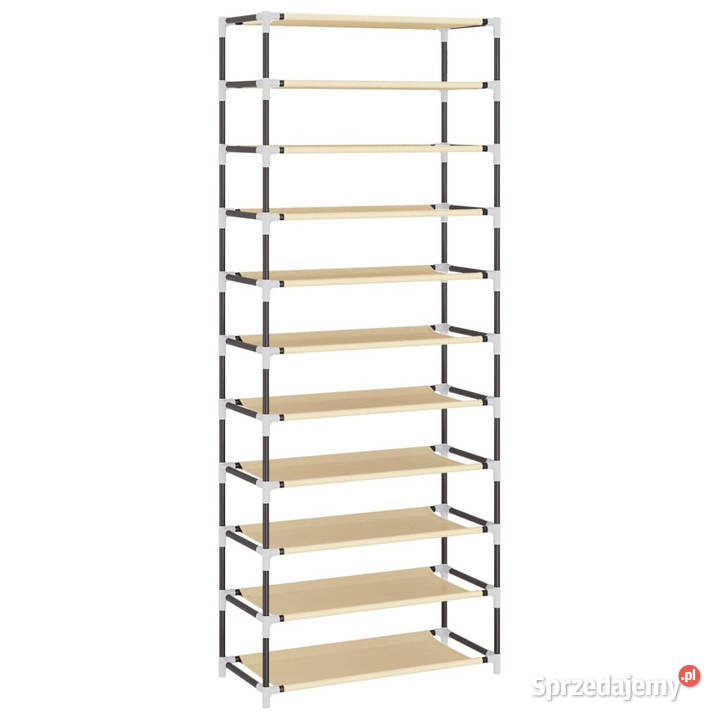 Szafka na buty kremowa 60x30x166 materiałowa Na buty Szafki