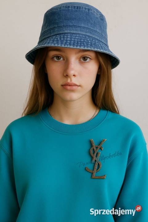 Broszka YSL Yves Saint Laurent srebrna 5 Kraków