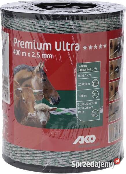 Plecionka Premium Ultra 25 mm białazielona 400 m