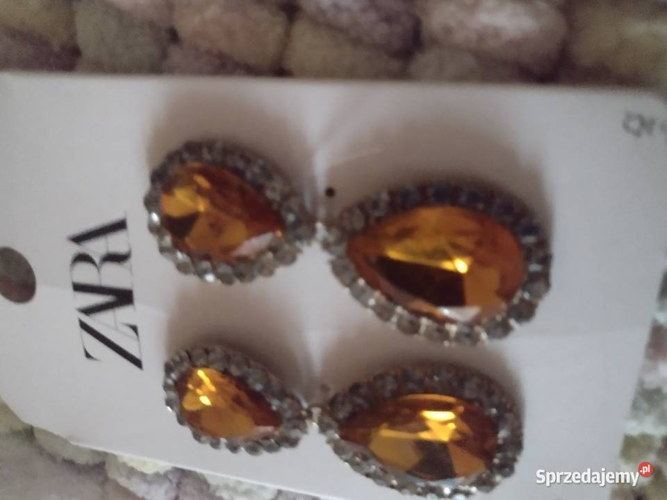 ZARADuże wytworne KOLCZYKI WIECZOROWE z pozłacane sprzedam