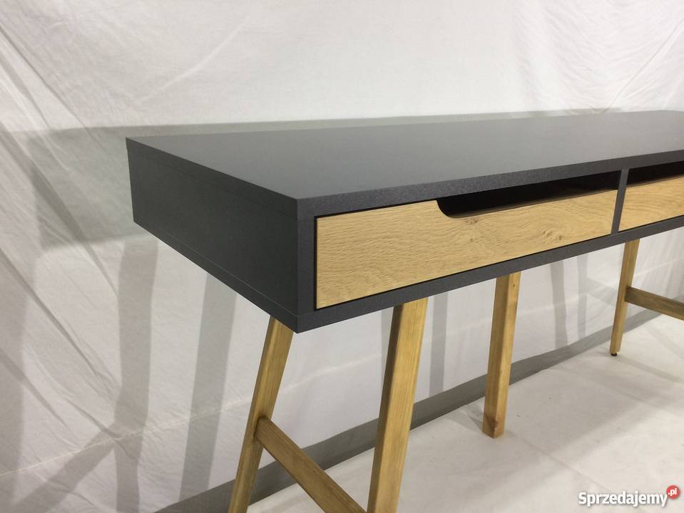 Biurko skandynawskie Antracyt dąb 160 48cm sprzedam