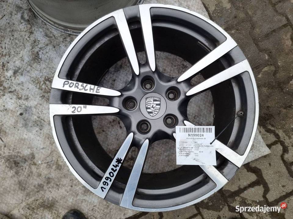 FELGA ALUMINIOWA 20 PORSCHE PANAMERA TURBO 970 Pozostałe Lipno