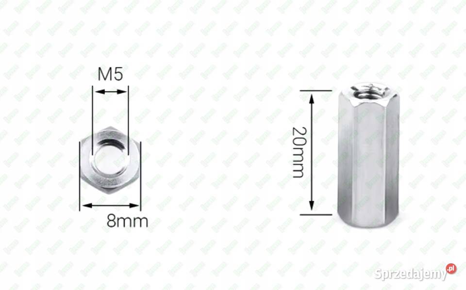 M5X20 ALUMINIOWA NAKRĘTKA ZŁĄCZNA PRZEDŁUŻANA Pozostałe Warszawa