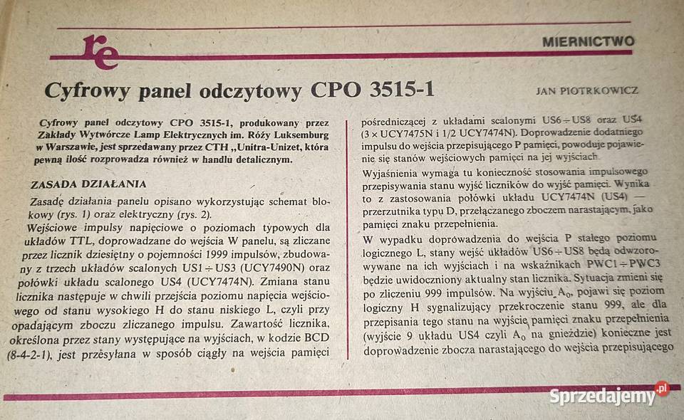 Cyfrowy Panel Odczytowy CPO 35151 POLAM Gdańsk